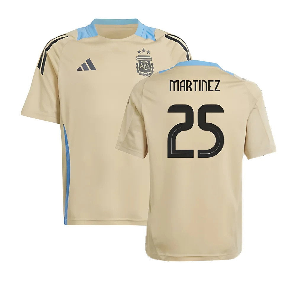 2024-2025 Argentina Training Jersey (Hazy Beige) - Kids (MARTINEZ 25)_0