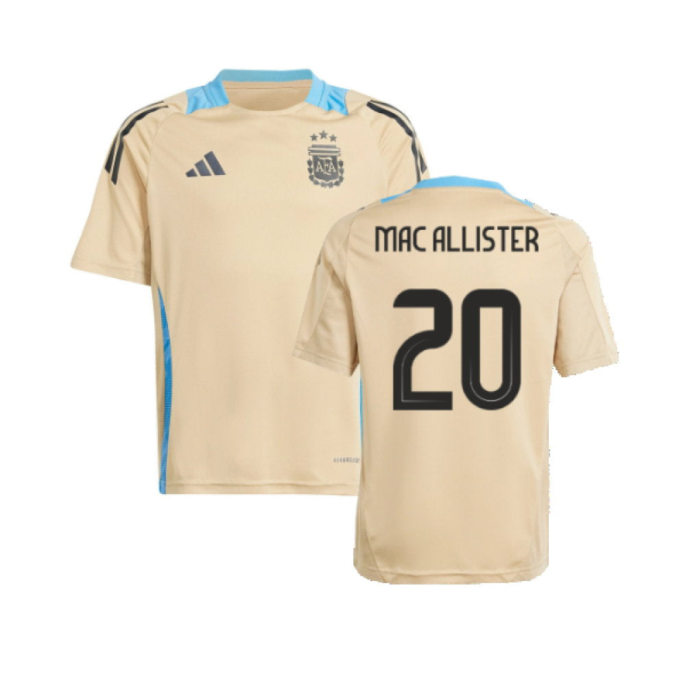 2024-2025 Argentina Training Jersey (Hazy Beige) (MAC ALLISTER 20)_0