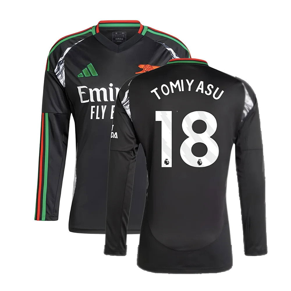 2024-2025 Arsenal Away Long Sleeve Shirt (Tomiyasu 18)_0