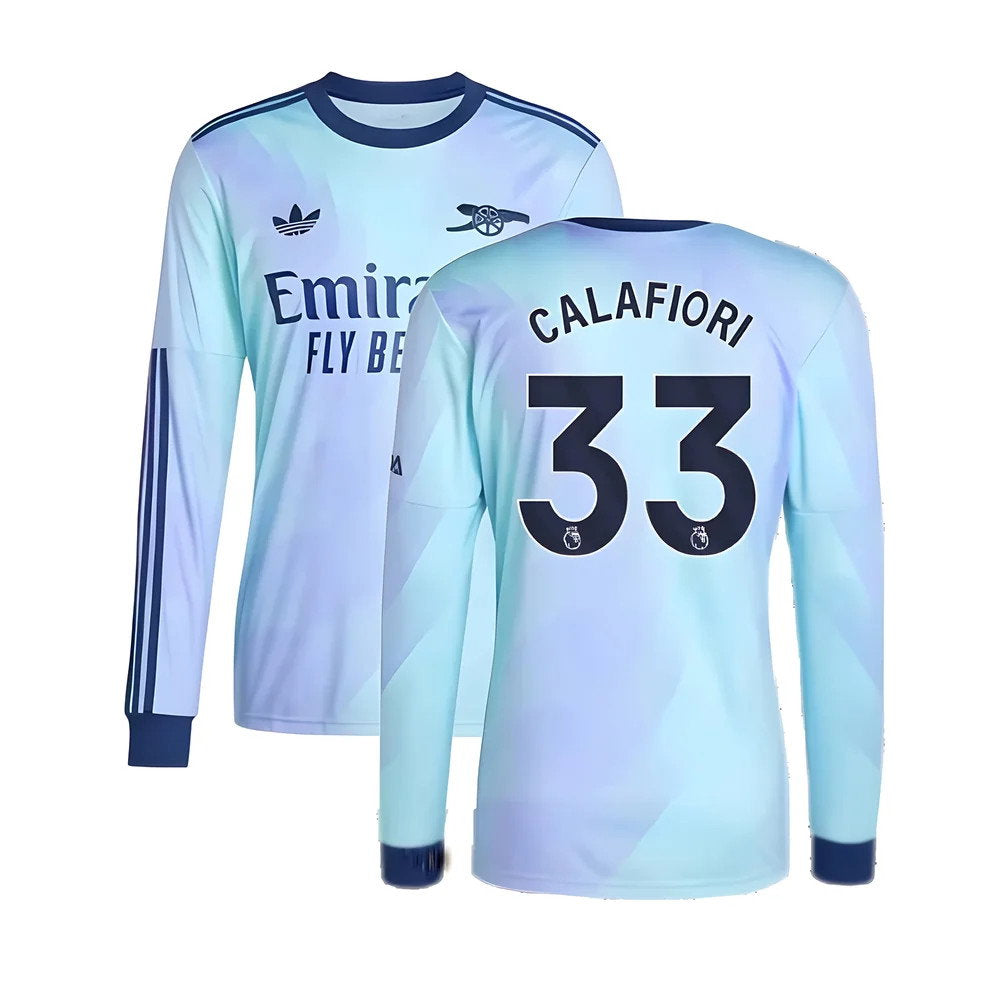 2024-2025 Arsenal Long Sleeve Third Shirt (Calafiori 33)_0