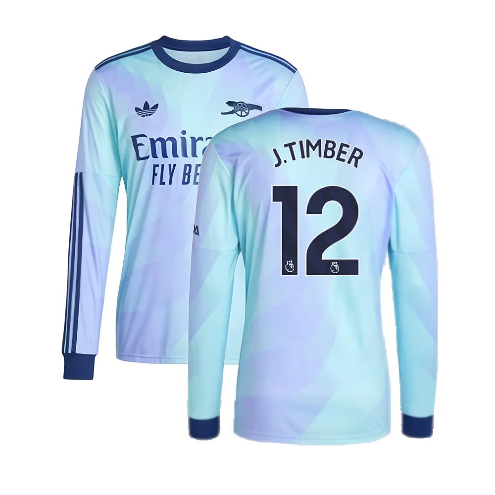 2024-2025 Arsenal Long Sleeve Third Shirt (J.Timber 12)_0