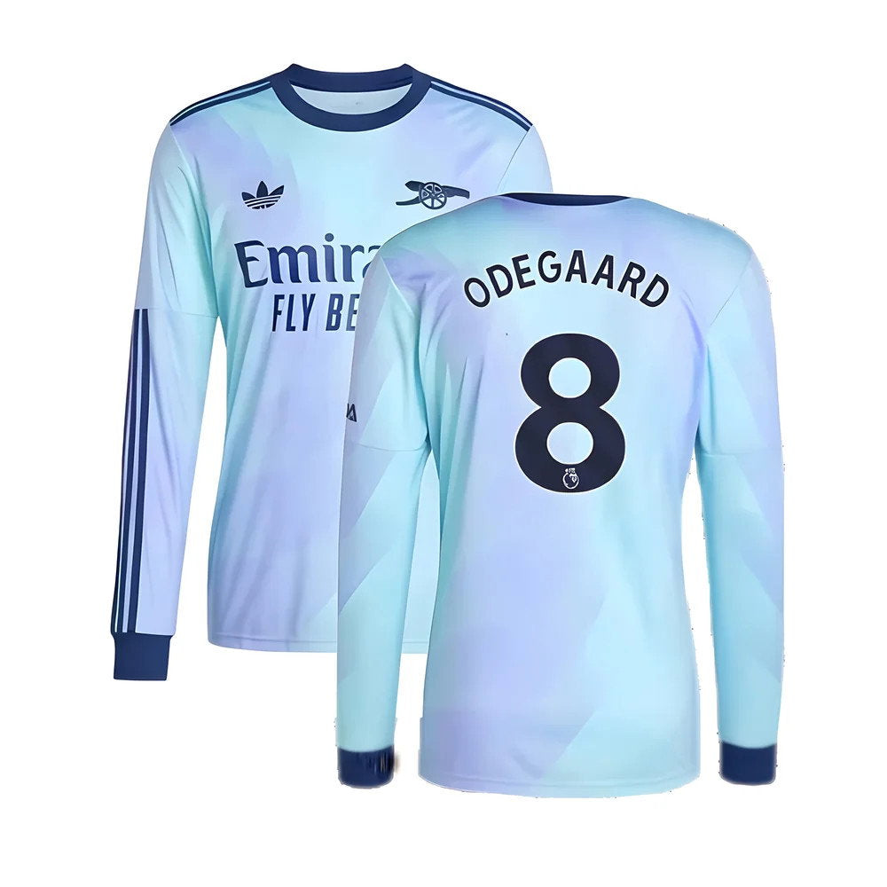 2024-2025 Arsenal Long Sleeve Third Shirt (Odegaard 8)_0