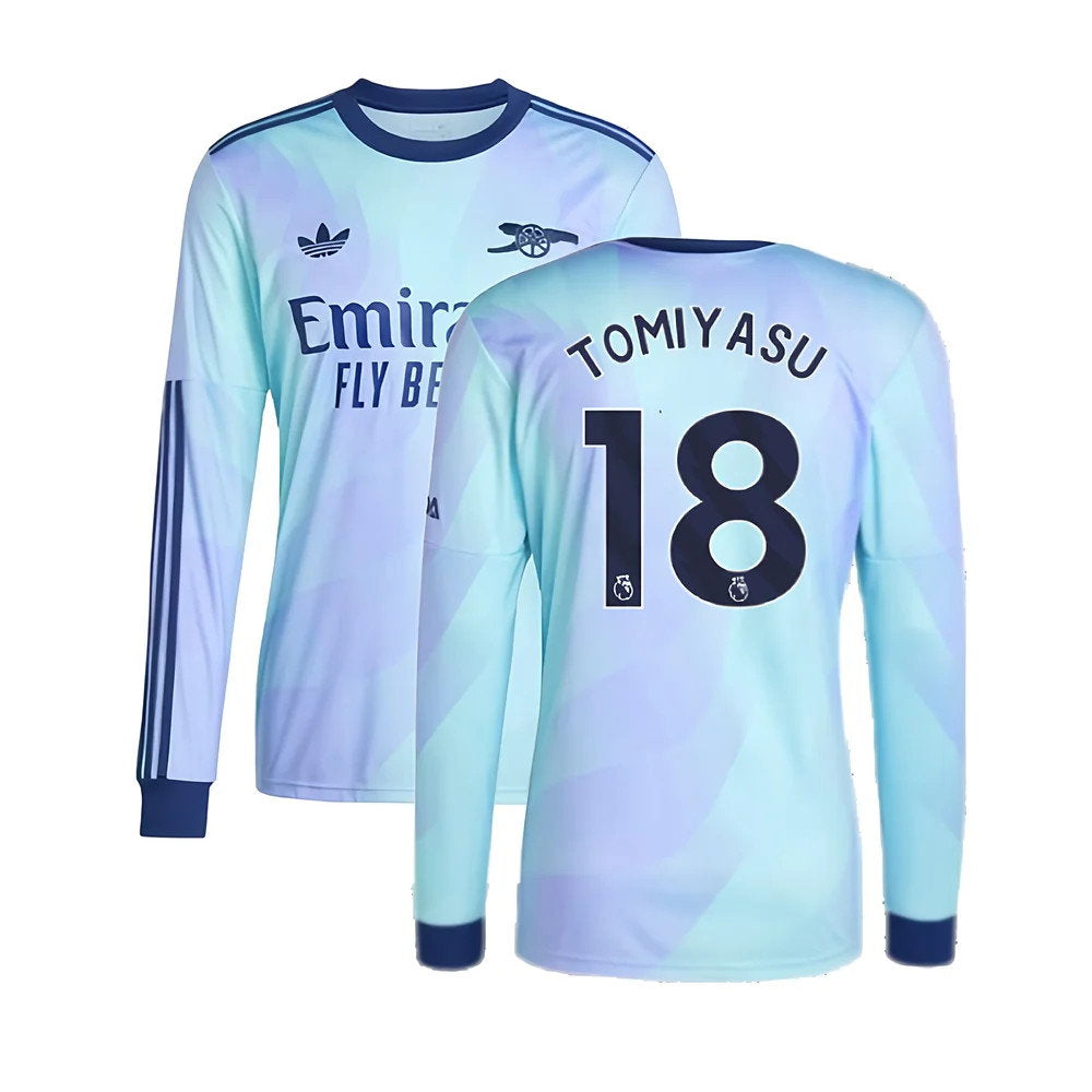 2024-2025 Arsenal Long Sleeve Third Shirt (Tomiyasu 18)_0