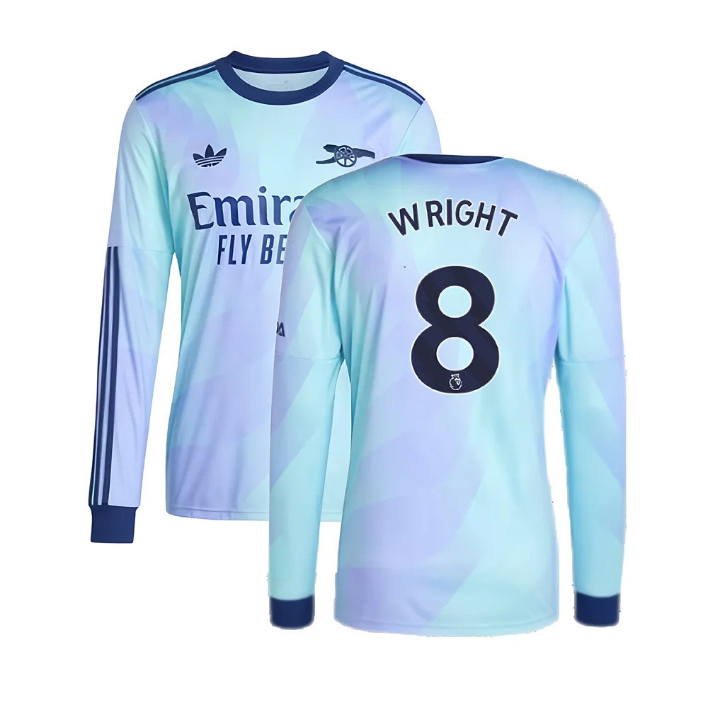 2024-2025 Arsenal Long Sleeve Third Shirt (Wright 8)_0