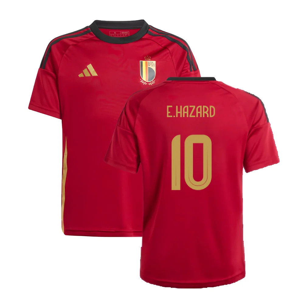 2024-2025 Belgium Home Fan Shirt (Kids) (E.Hazard 10)_0