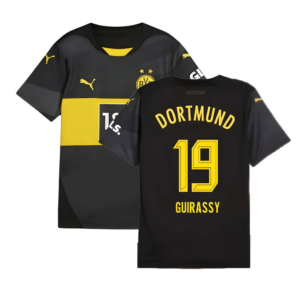 2024-2025 Borussia Dortmund Away Shirt (Kids) (Guirassy 19)_0