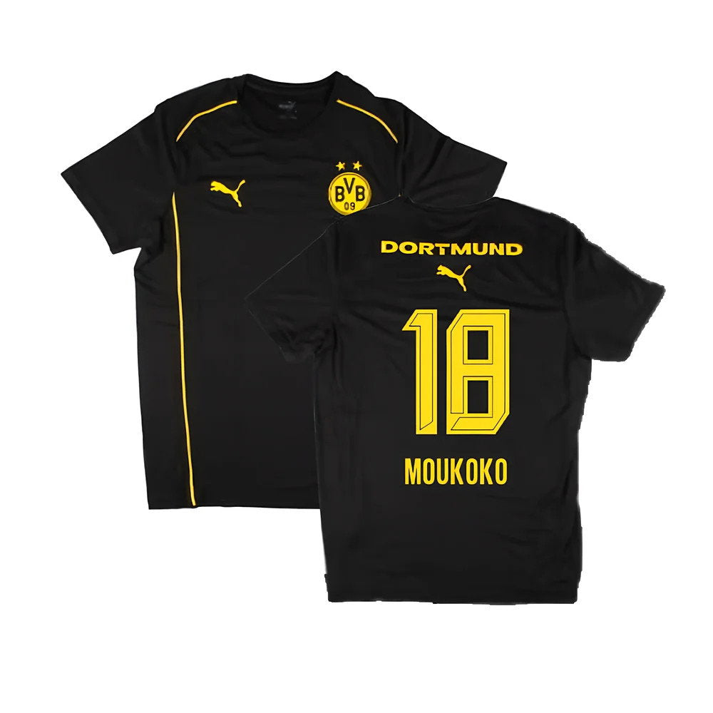 2024-2025 Borussia Dortmund Casuals Tee (Black) (Moukoko 18)_0