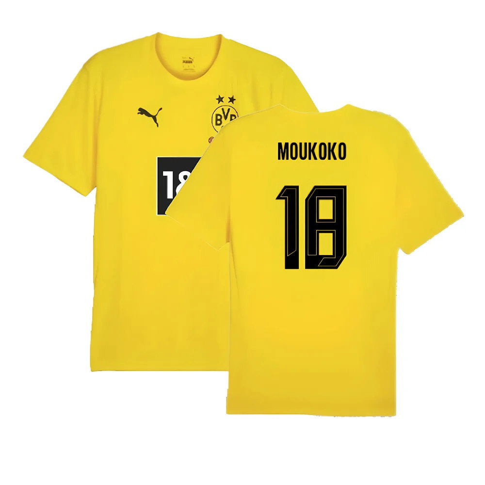 2024-2025 Borussia Dortmund Training Shirt (Yellow) (Moukoko 18)_0