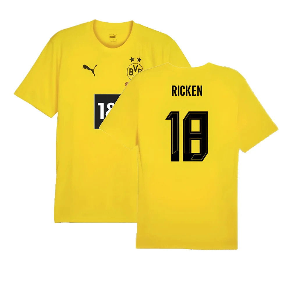 2024-2025 Borussia Dortmund Training Shirt (Yellow) (Ricken 18)_0