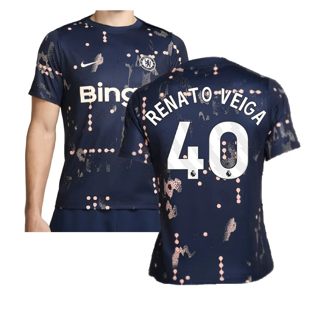 2024-2025 Chelsea Academy Pro Pre-Match Shirt (Obsidian) (Renato Veiga 40)_0