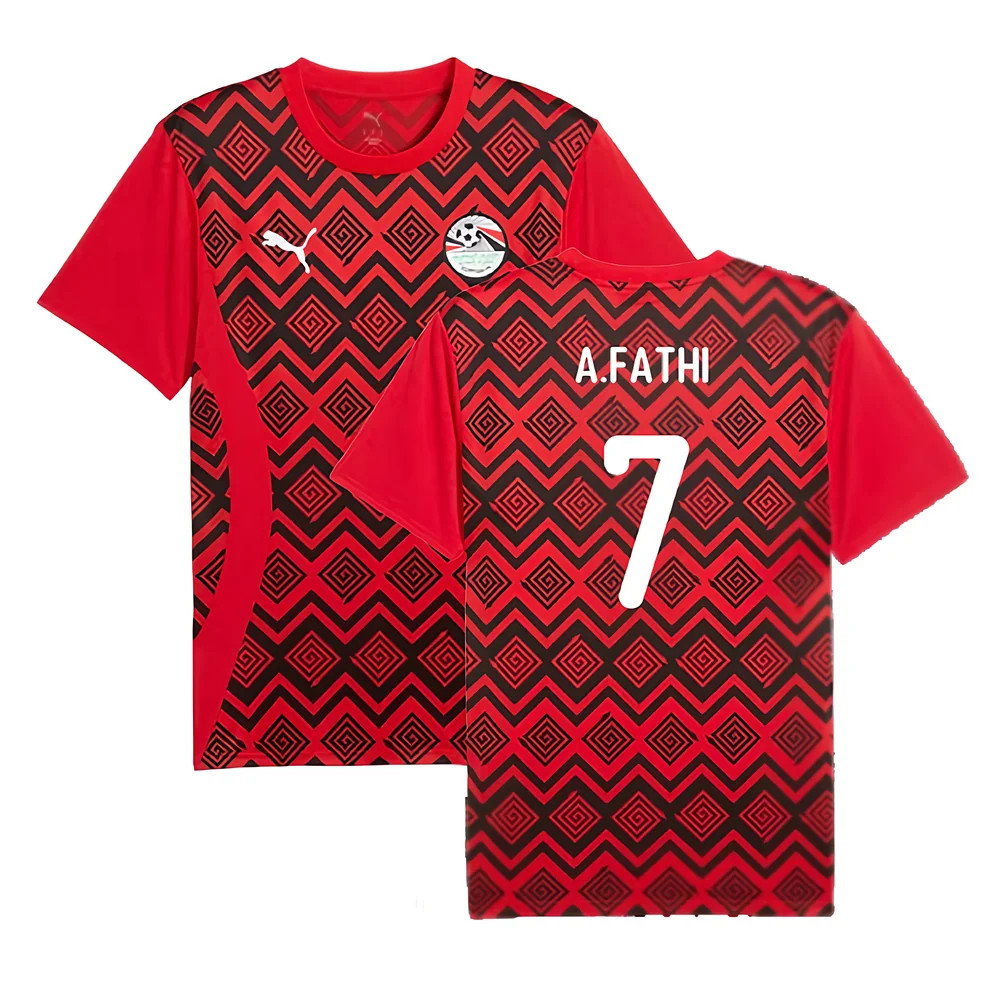 2024-2025 Egypt Prematch SS Jersey (Red) (A.Fathi 7)_0