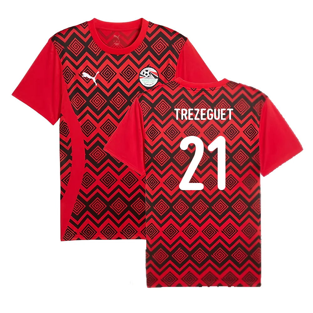 2024-2025 Egypt Prematch SS Jersey (Red) (Trezeguet 21)_0