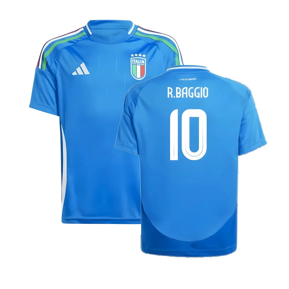 2024-2025 Italy Home Shirt (Kids) (R.BAGGIO 10)_0
