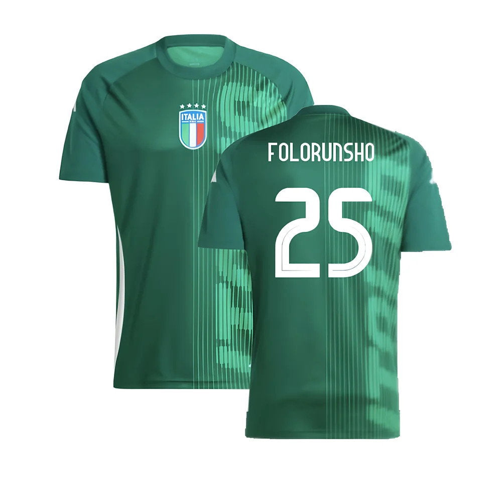 2024-2025 Italy Pre-Match Shirt (Green) (FOLORUNSHO 25)_0