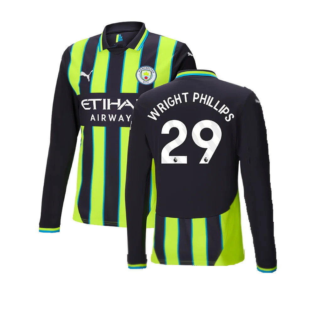 2024-2025 Man City Away Long Sleeve Shirt (Wright Phillips 29)_0