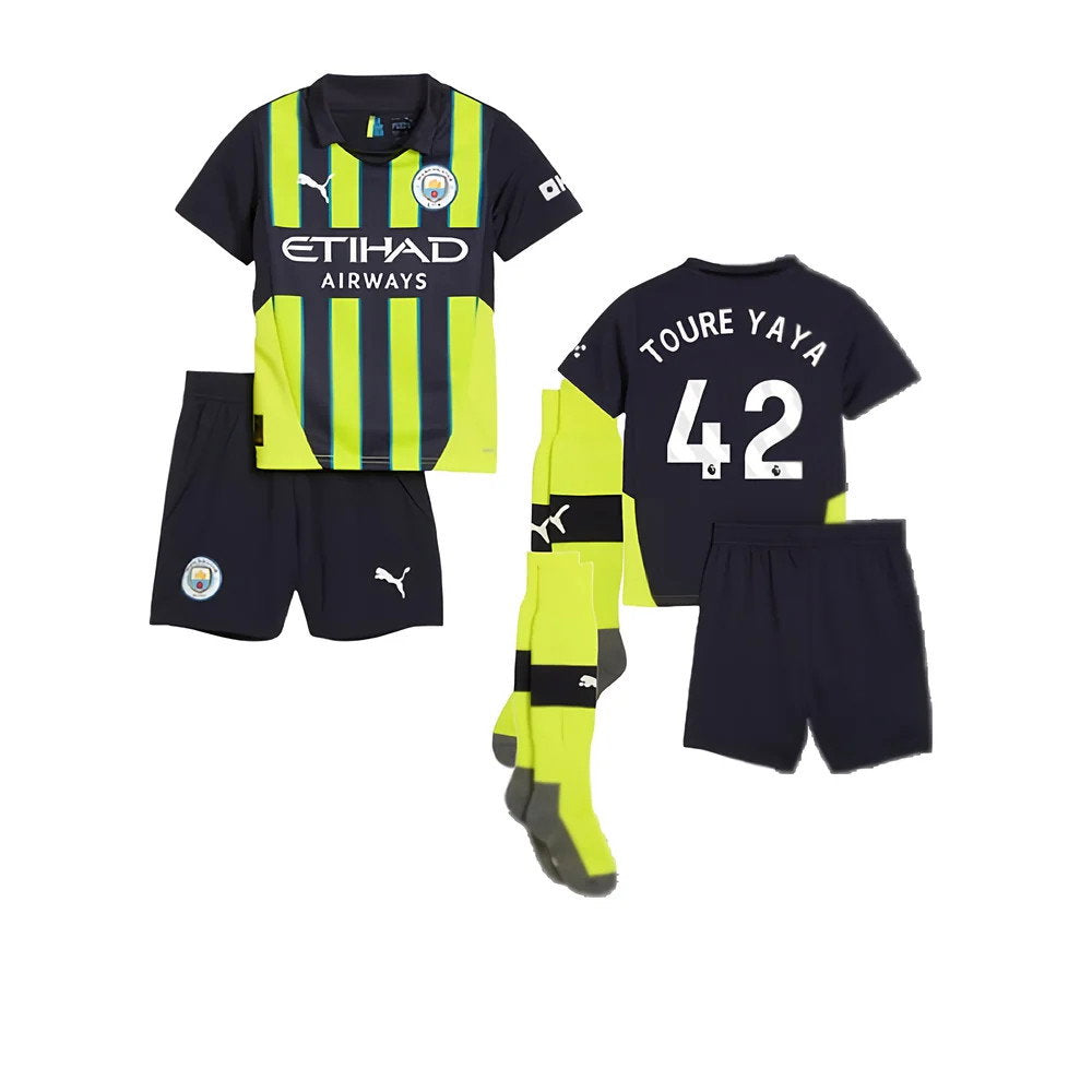 2024-2025 Man City Away Mini Kit (Toure Yaya 42)_0