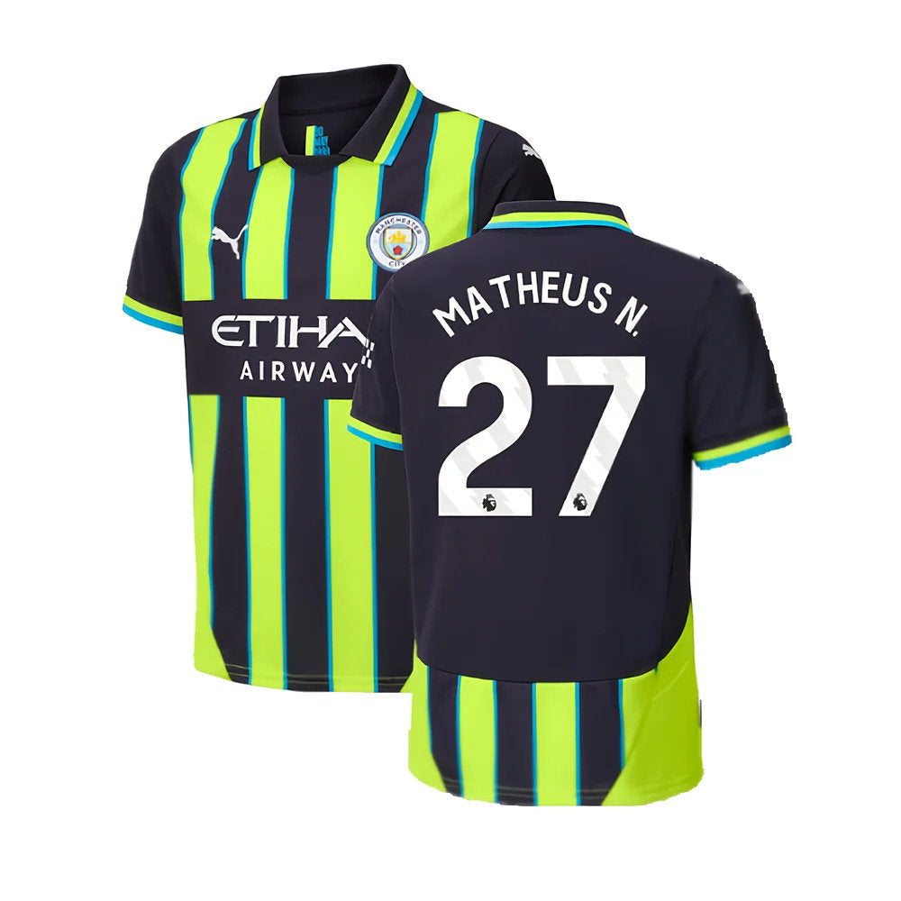 2024-2025 Man City Away Shirt (Kids) (Matheus N. 27)_0