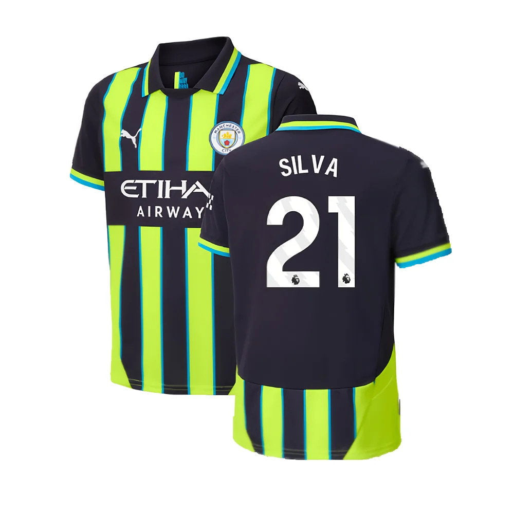 2024-2025 Man City Away Shirt (Kids) (Silva 21)_0