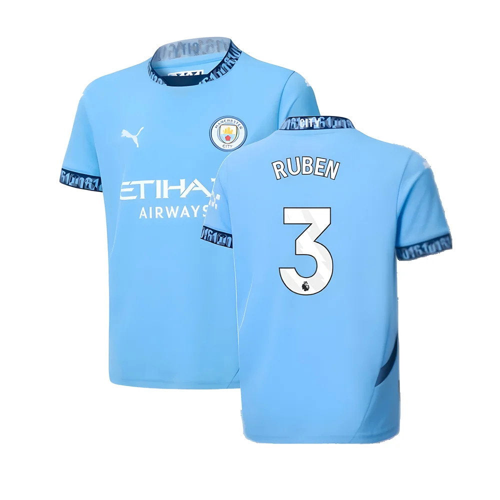 2024-2025 Man City Home Shirt (Kids) (Ruben 3)_0