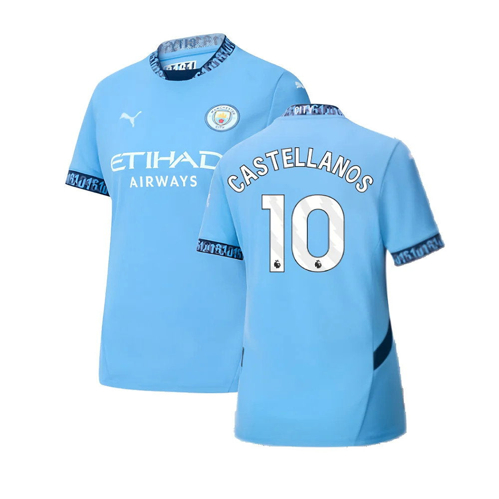 2024-2025 Man City Home Shirt (Womens) (Castellanos 10)_0