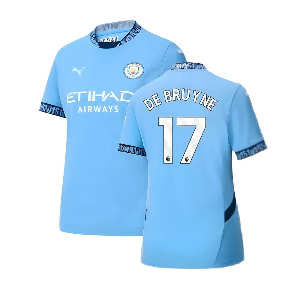 2024-2025 Man City Home Shirt (Womens) (De Bruyne 17)_0