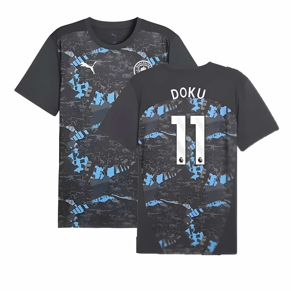 2024-2025 Man City Prematch SS Jersey (Strong Gray) (Doku 11)_0