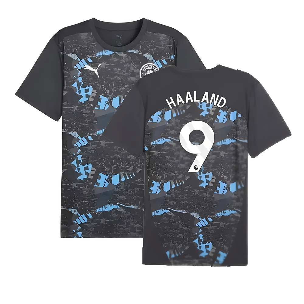 2024-2025 Man City Prematch SS Jersey (Strong Gray) (Haaland 9)_0