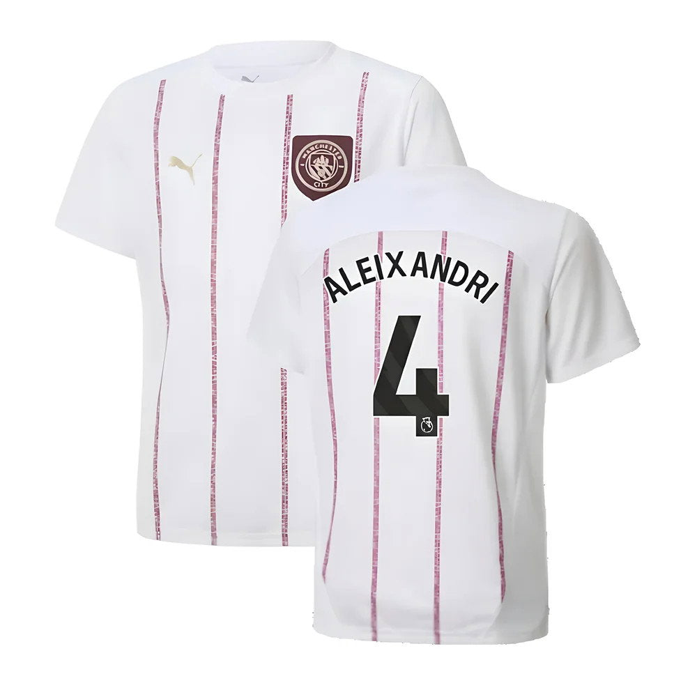 2024-2025 Man City Prematch SS Jersey (White) - Kids (Aleixandri 4)_0
