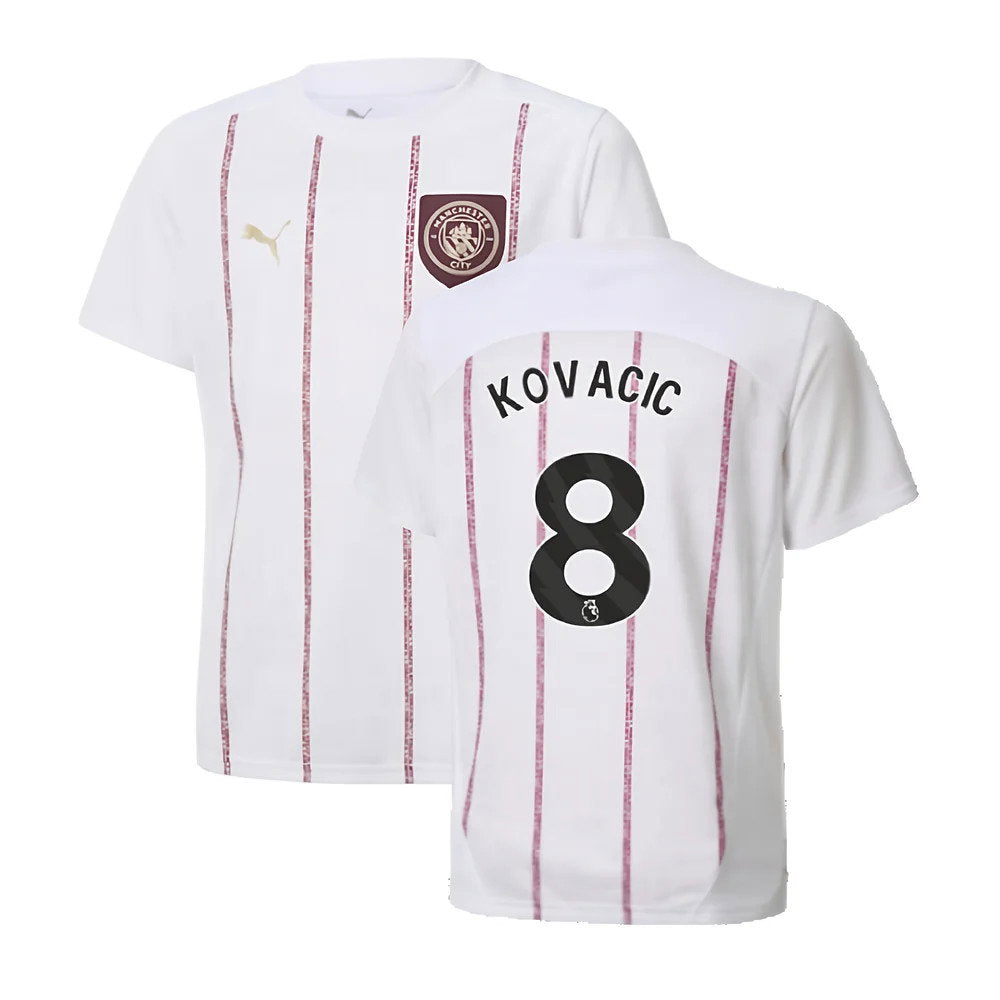 2024-2025 Man City Prematch SS Jersey (White) - Kids (Kovacic 8)_0