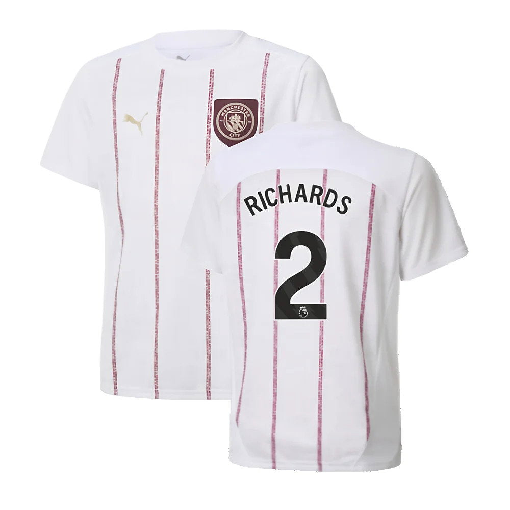 2024-2025 Man City Prematch SS Jersey (White) - Kids (Richards 2)_0