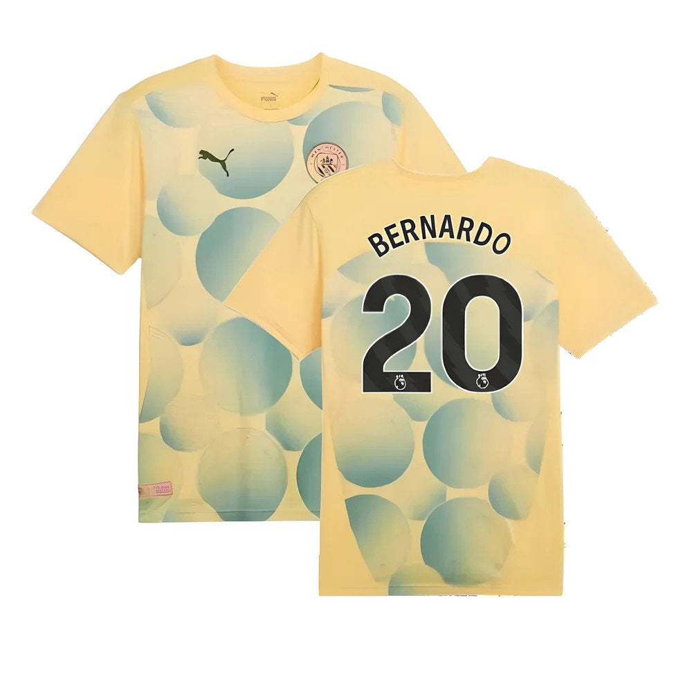 2024-2025 Man City Prematch SS Shirt (Flaxen) (Bernardo 20)_0