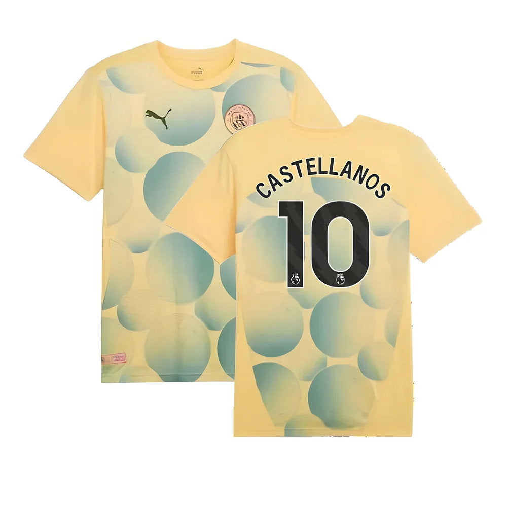 2024-2025 Man City Prematch SS Shirt (Flaxen) (Castellanos 10)_0