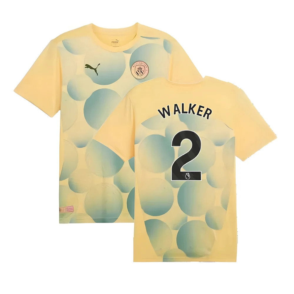 2024-2025 Man City Prematch SS Shirt (Flaxen) - Kids (Walker 2)_0