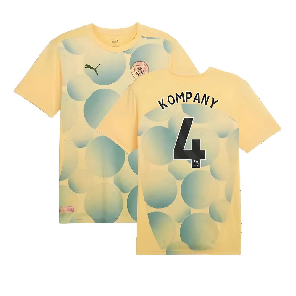 2024-2025 Man City Prematch SS Shirt (Flaxen) (Kompany 4)_0