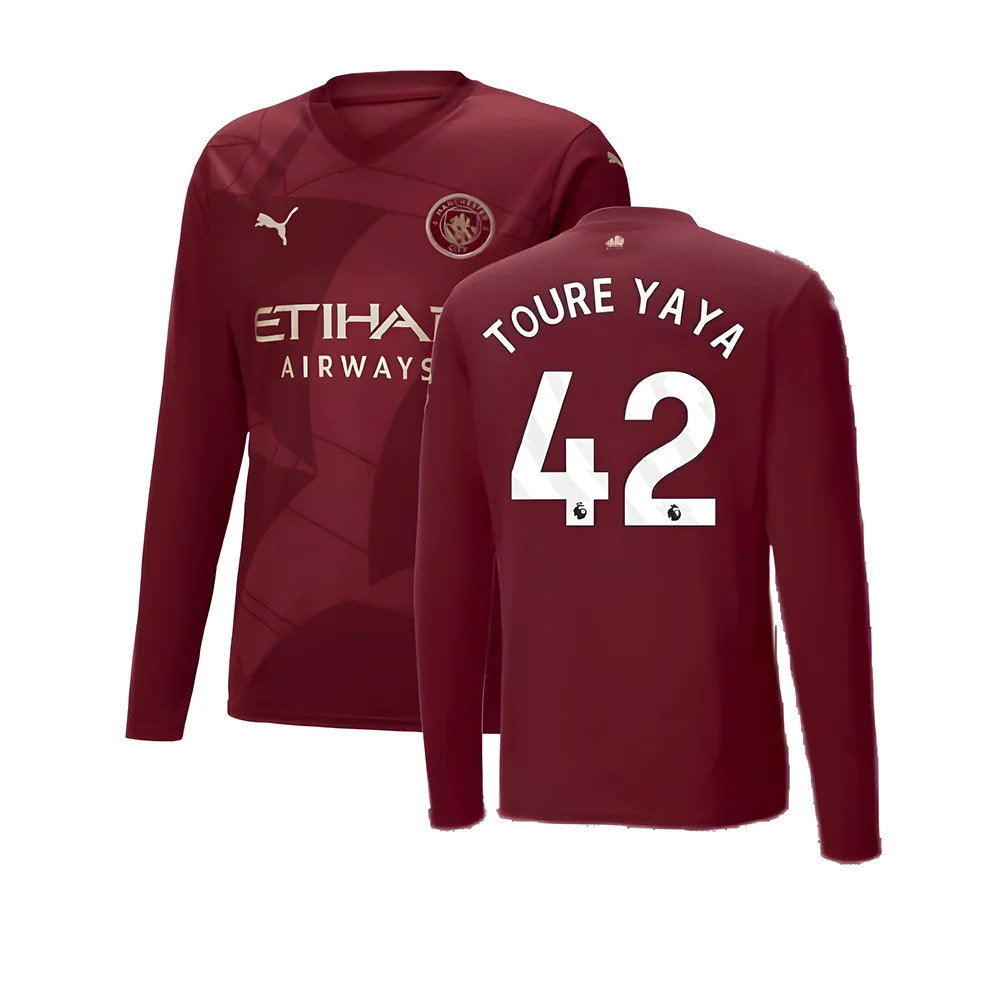 2024-2025 Man City Third Long Sleeve Shirt (Toure Yaya 42)_0