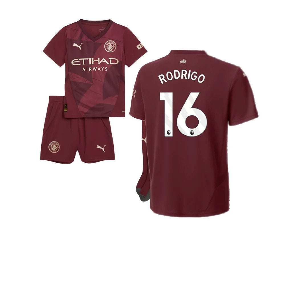 2024-2025 Man City Third Mini Kit (Rodrigo 16)_0