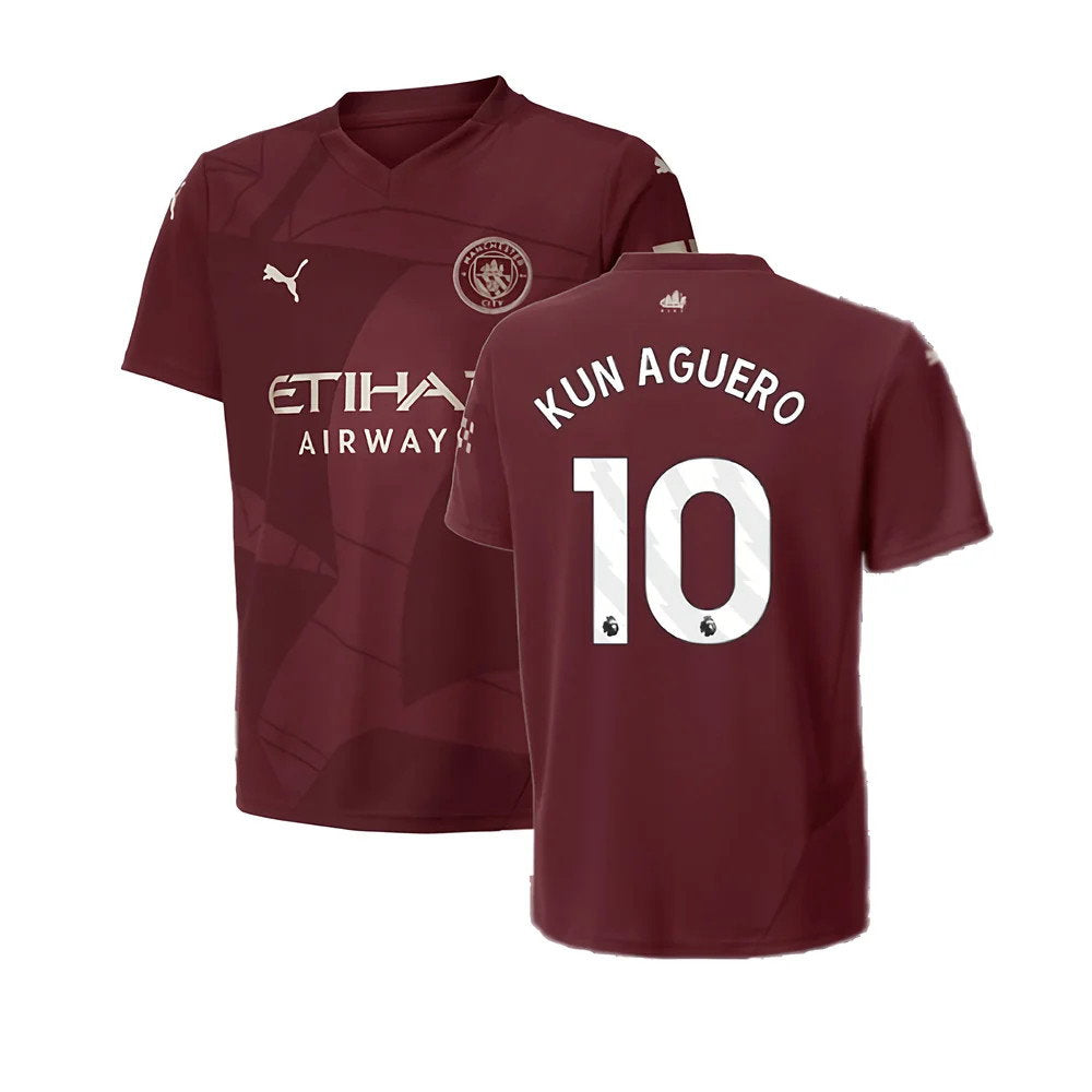 2024-2025 Man City Third Shirt (Kids) (Kun Aguero 10)_0