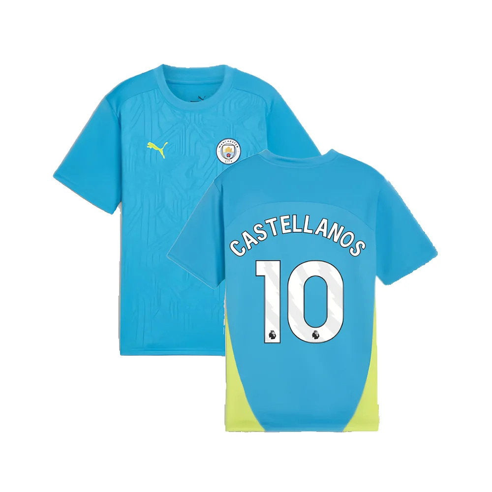 2024-2025 Man City Training Shirt (Magic Blue) - Kids (Castellanos 10)_0