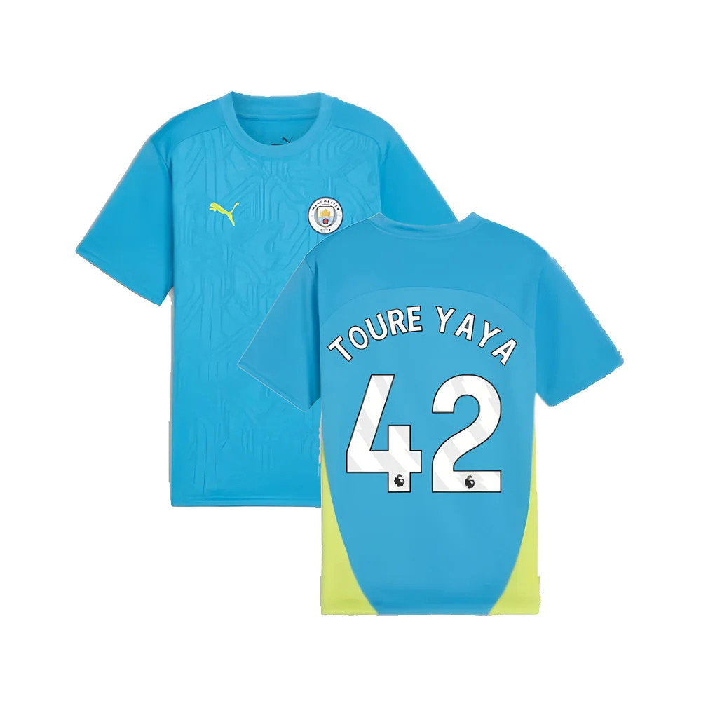 2024-2025 Man City Training Shirt (Magic Blue) - Kids (Toure Yaya 42)_0