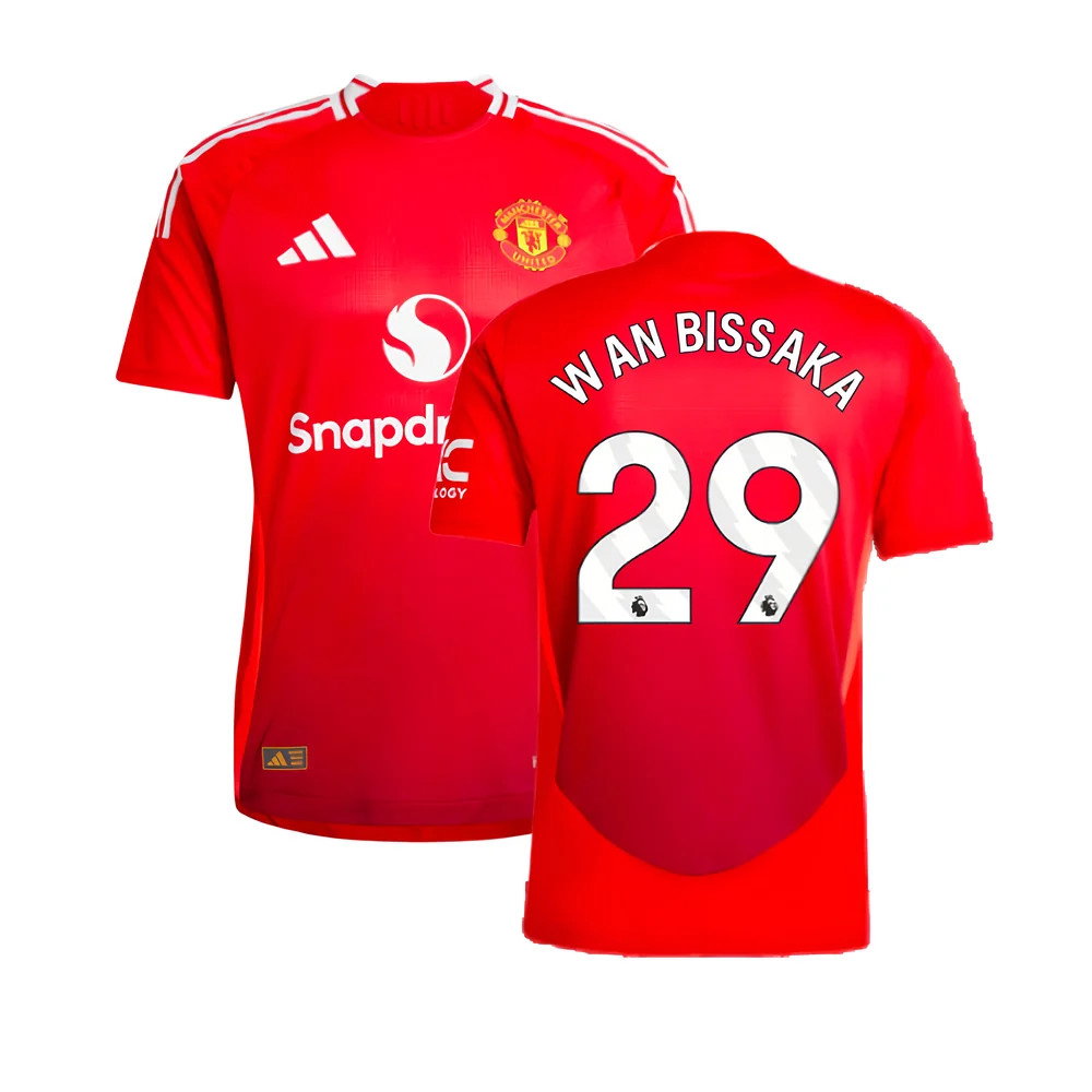 2024-2025 Man Utd Authentic Home Shirt (Wan Bissaka 29)_0