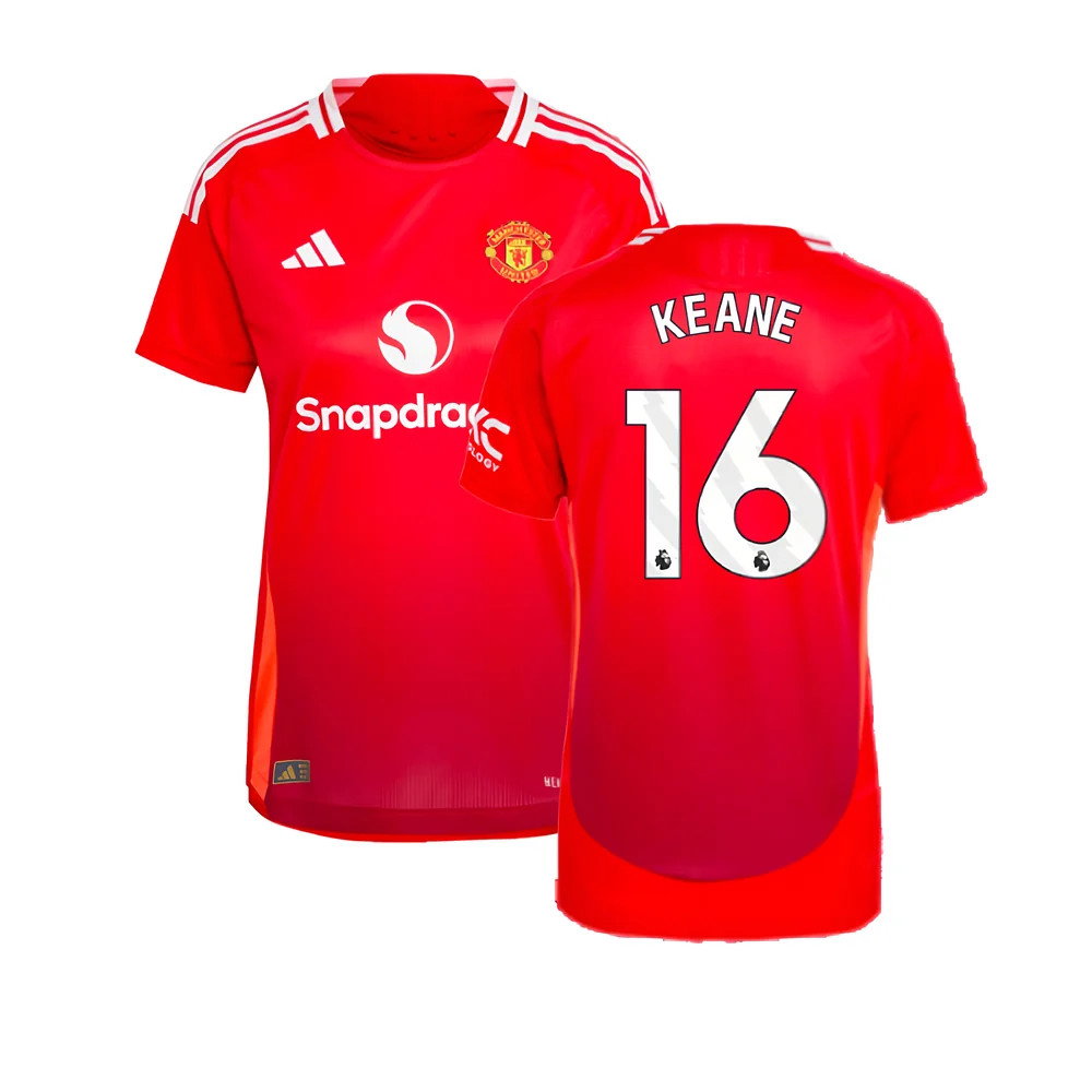 2024-2025 Man Utd Authentic Home Shirt (Womens) (Keane 16)_0