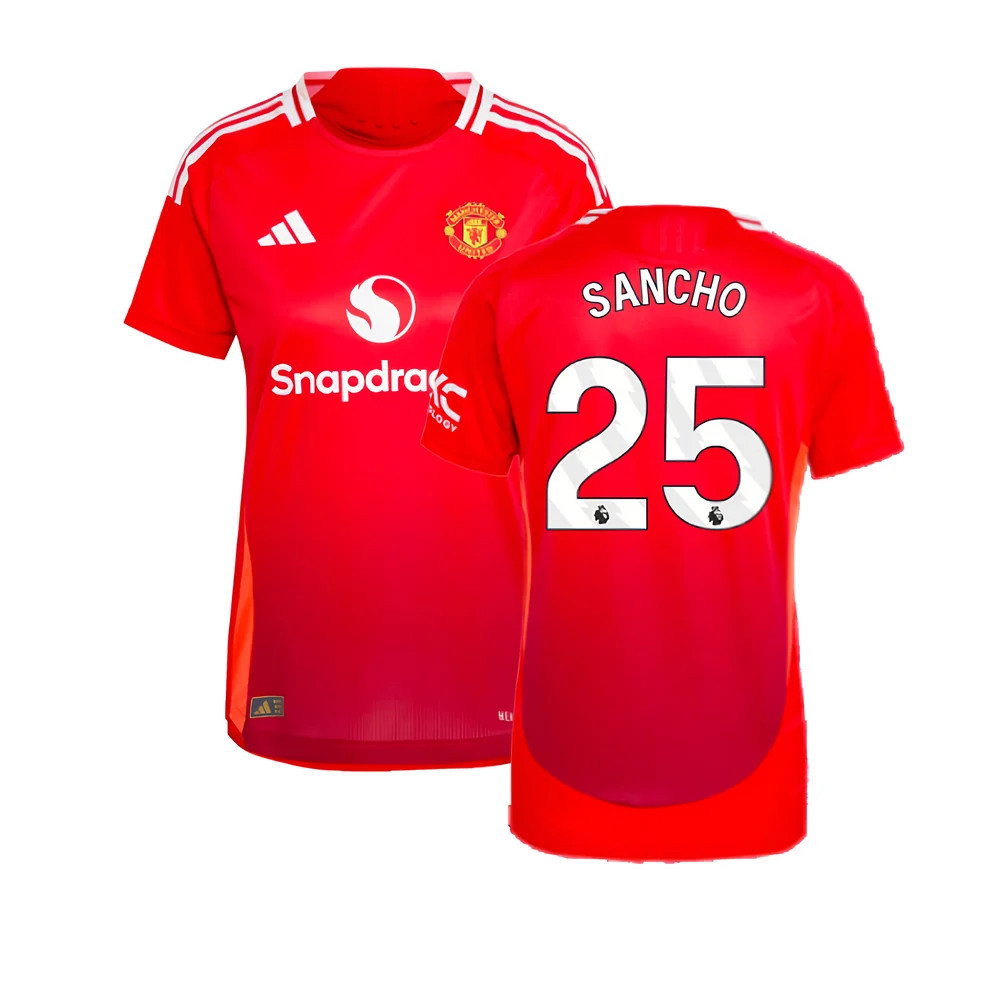 2024-2025 Man Utd Authentic Home Shirt (Womens) (Sancho 25)_0