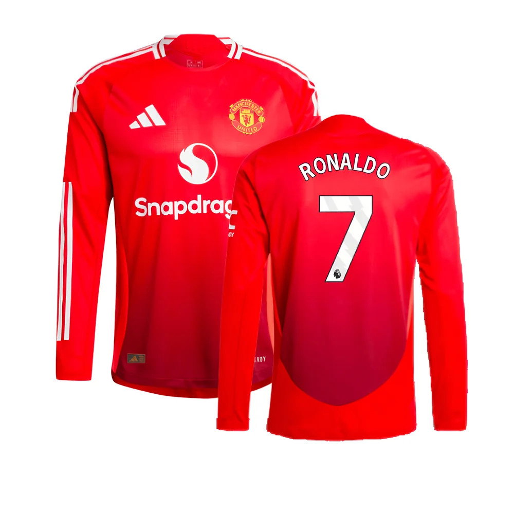 2024-2025 Man Utd Authentic Long Sleeve Home Shirt (Ronaldo 7)_0