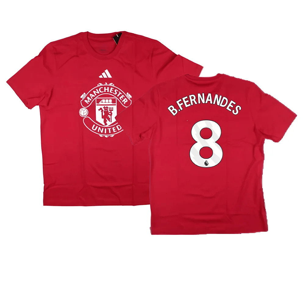 2024-2025 Man Utd DNA Graphic Tee (Red) (B.Fernandes 8)_0