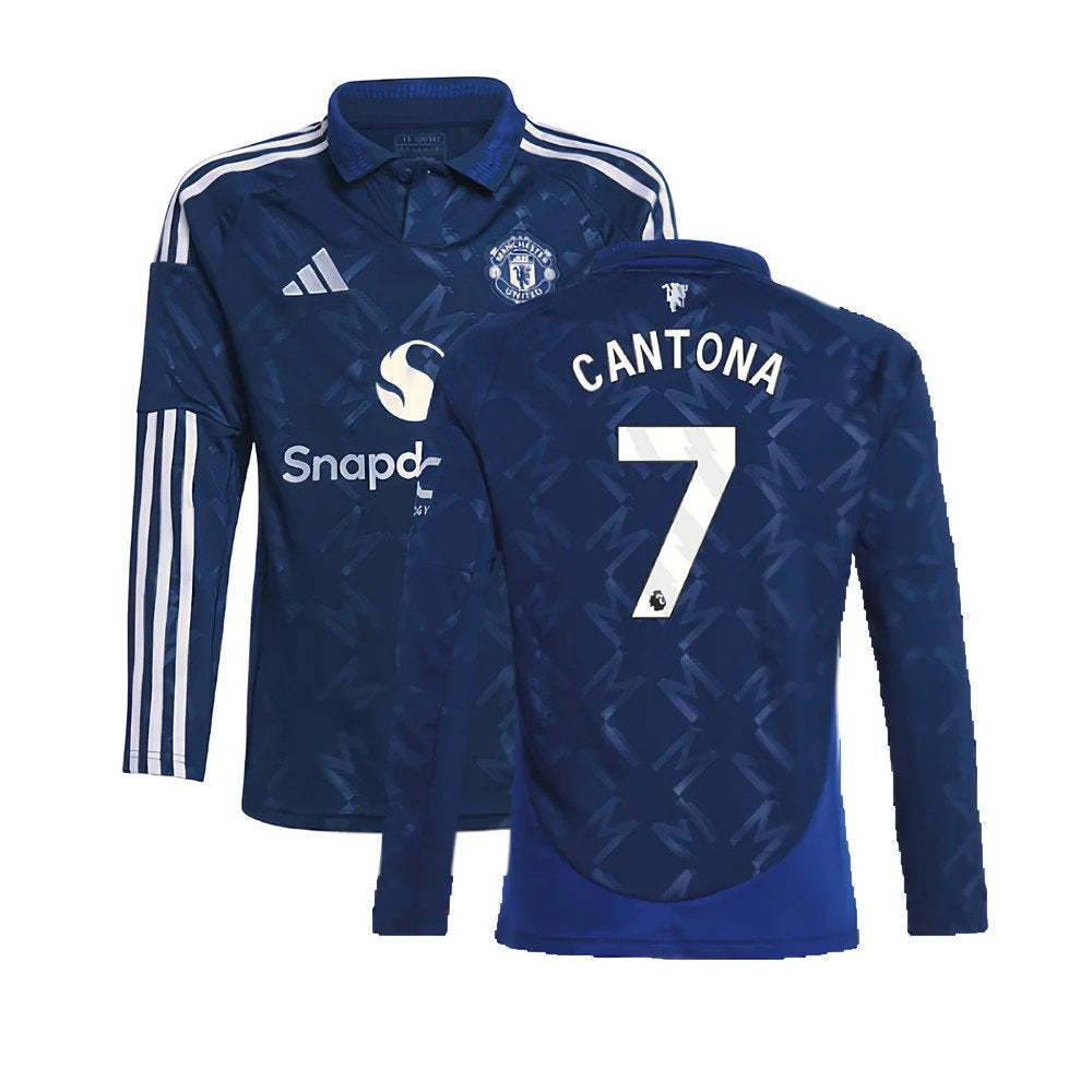 2024-2025 Man Utd Long Sleeve Away Shirt (Kids) (Cantona 7)_0