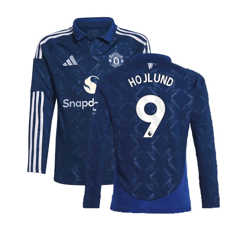 2024-2025 Man Utd Long Sleeve Away Shirt (Kids) (Hojlund 9)_0