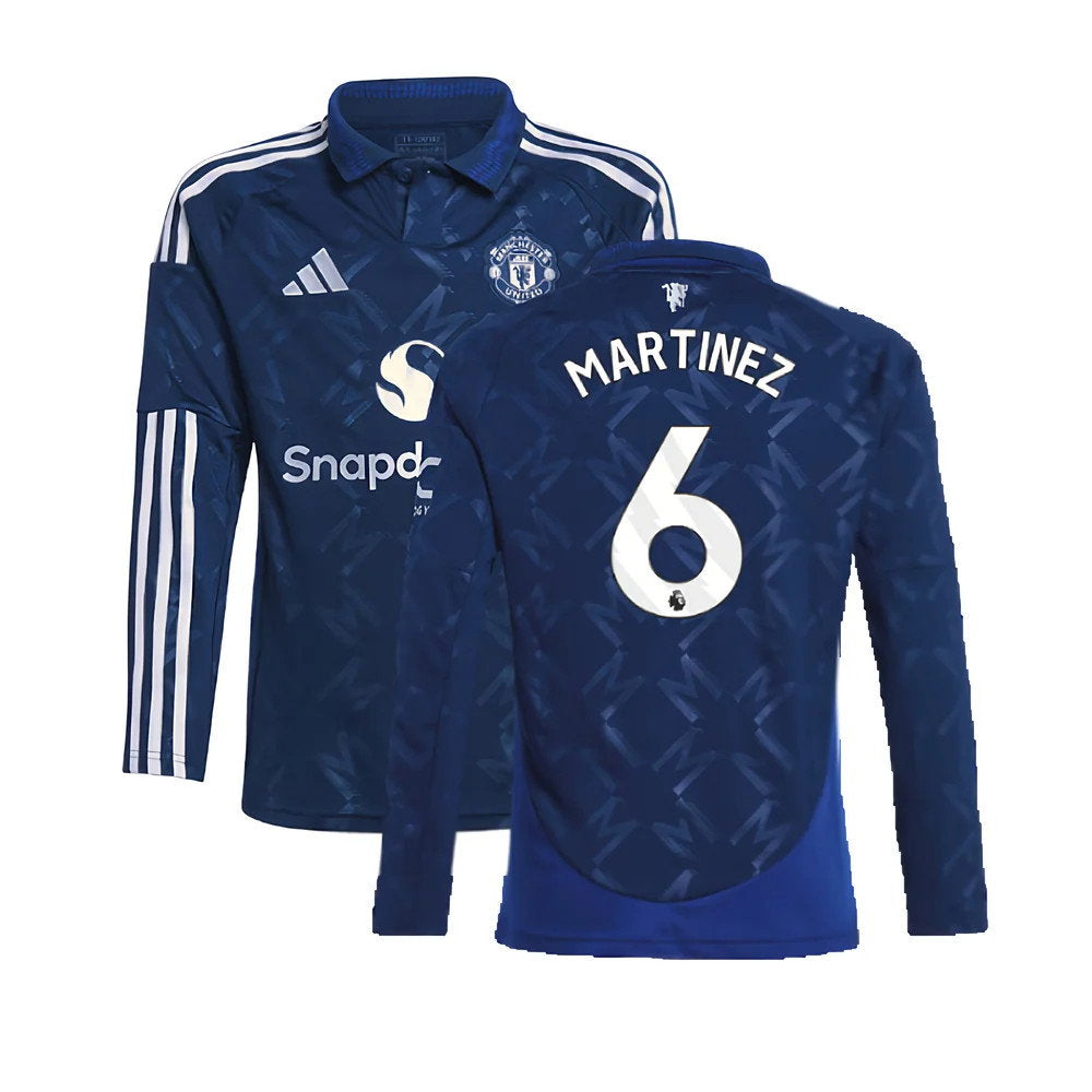 2024-2025 Man Utd Long Sleeve Away Shirt (Kids) (Martinez 6)_0
