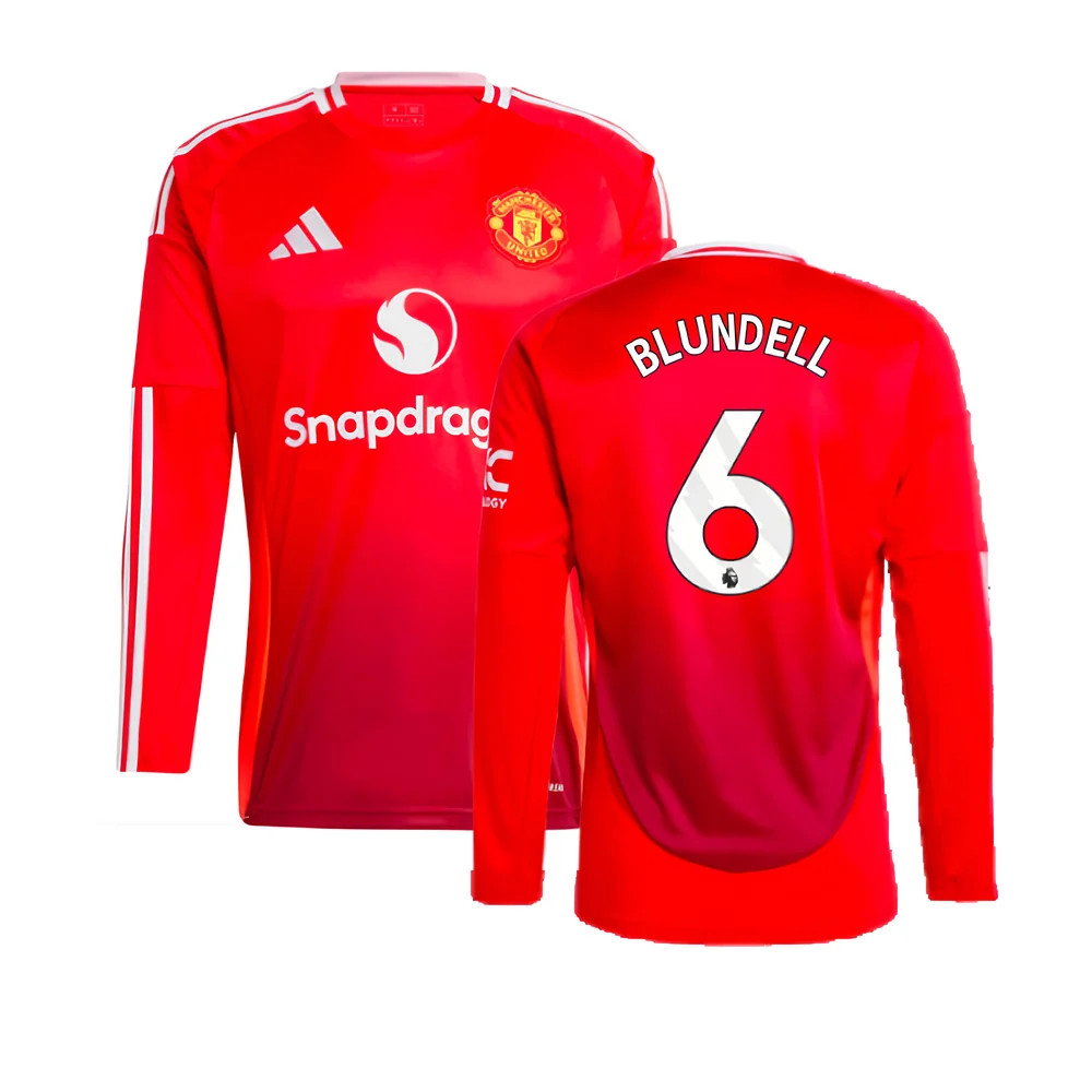 2024-2025 Man Utd Long Sleeve Home Shirt (Blundell 6)_0