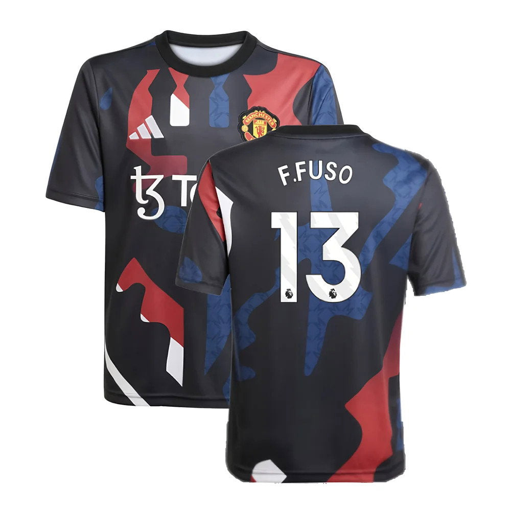 2024-2025 Man Utd Pre-Match Jersey (Black) - Kids (F.Fuso 13)_0