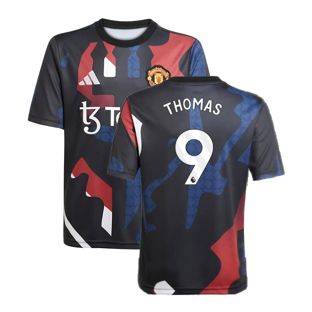 2024-2025 Man Utd Pre-Match Jersey (Black) - Kids (Thomas 9)_0